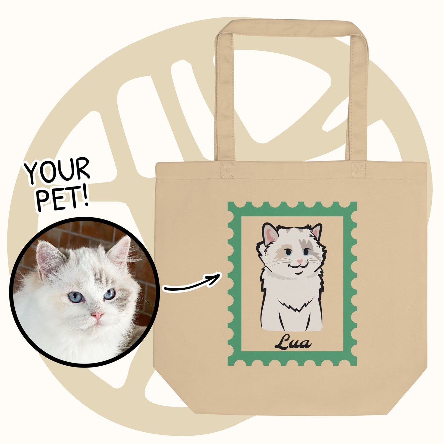 Custom "Stamp" Tote Bag