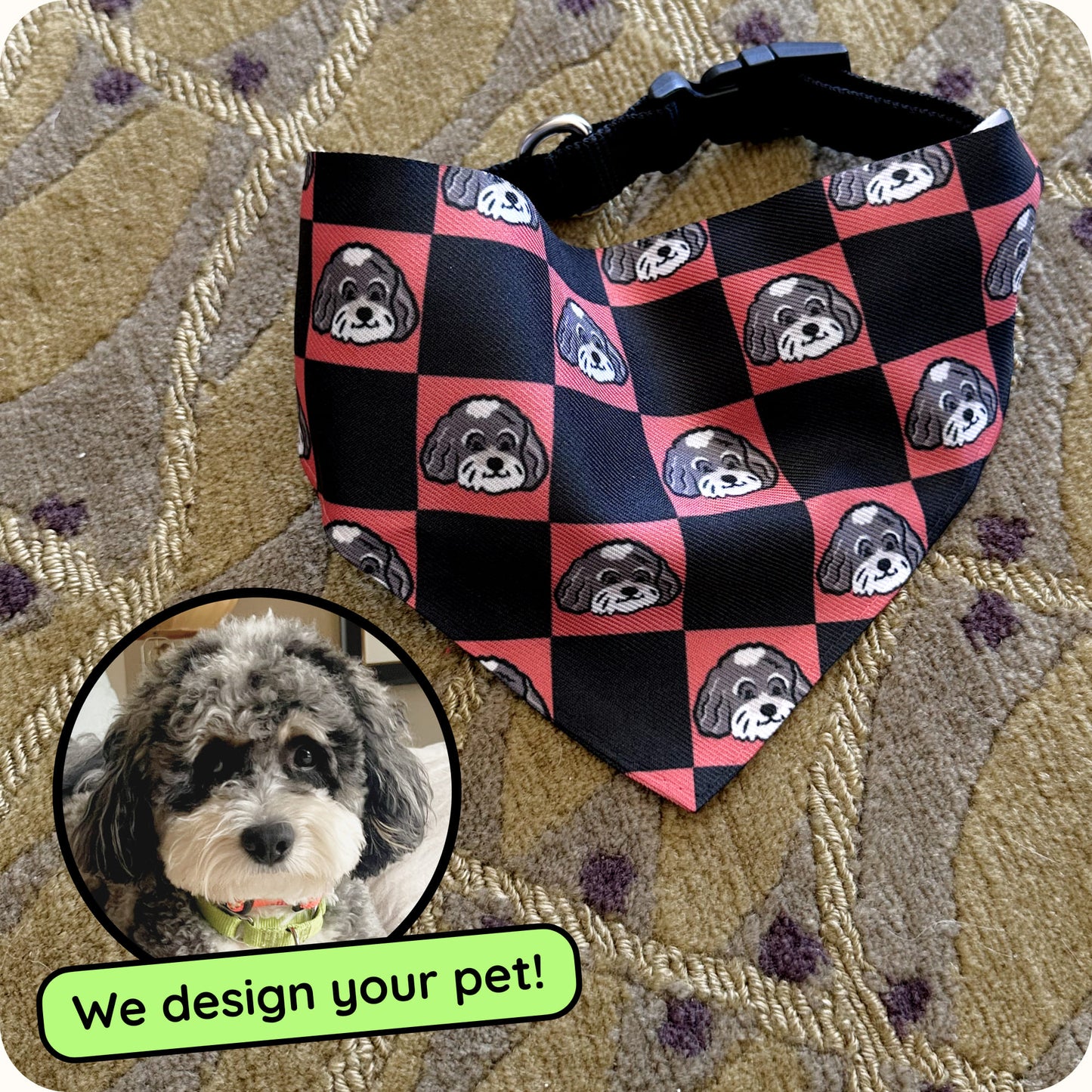 Custom Dog & Cat Collar Bandana