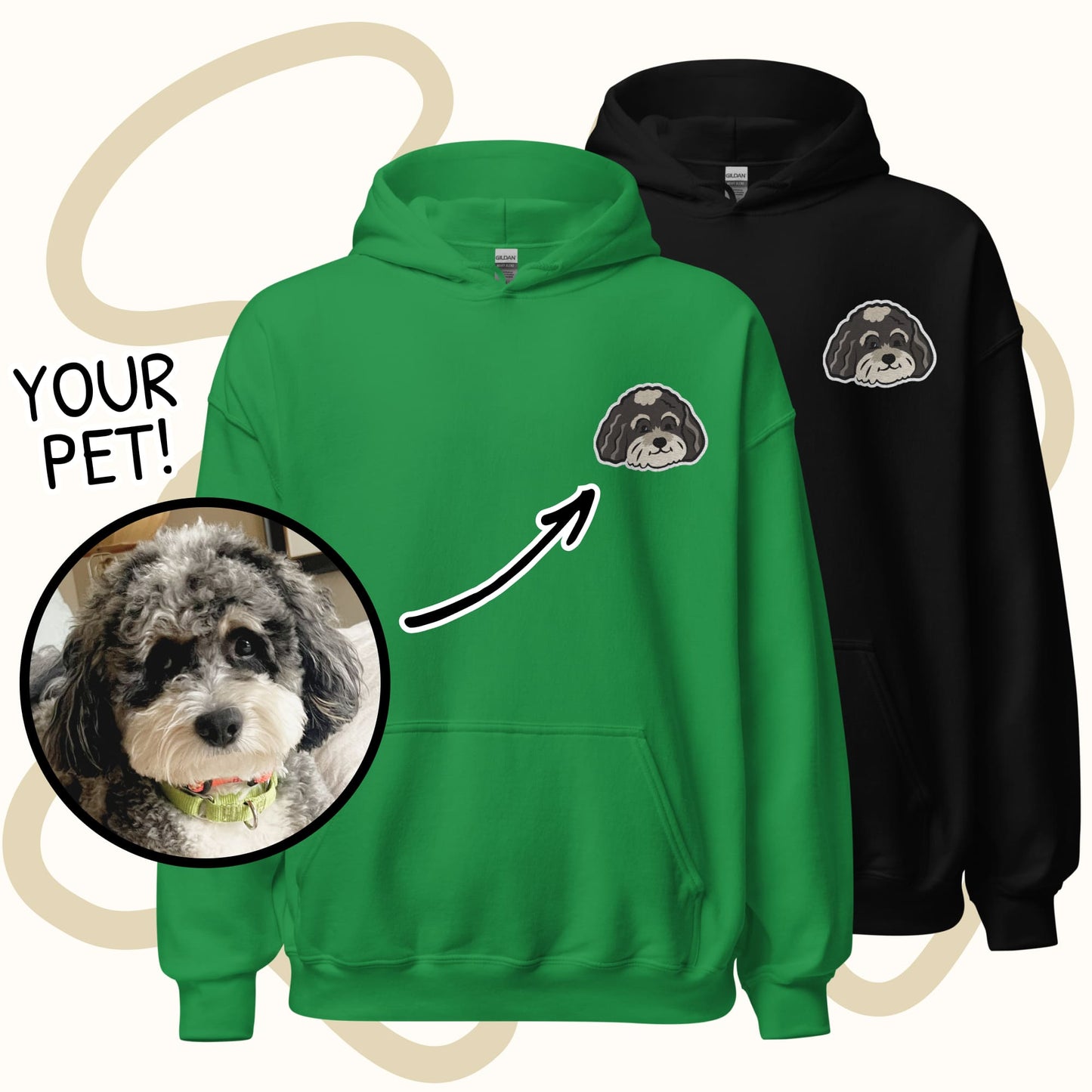Bundle: x2 Custom Embroidered Heavy-Blend Unisex Hoodies