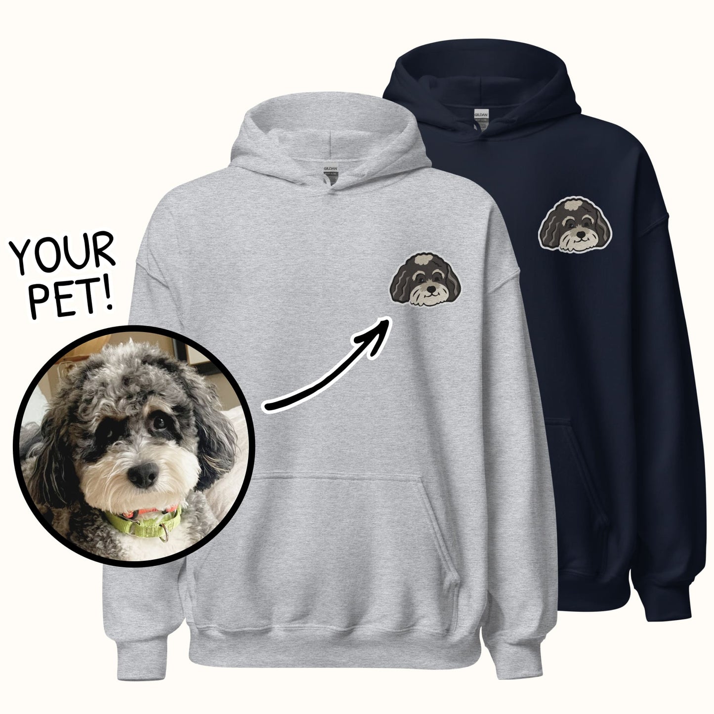 Bundle: x2 Custom Embroidered Heavy-Blend Unisex Hoodies
