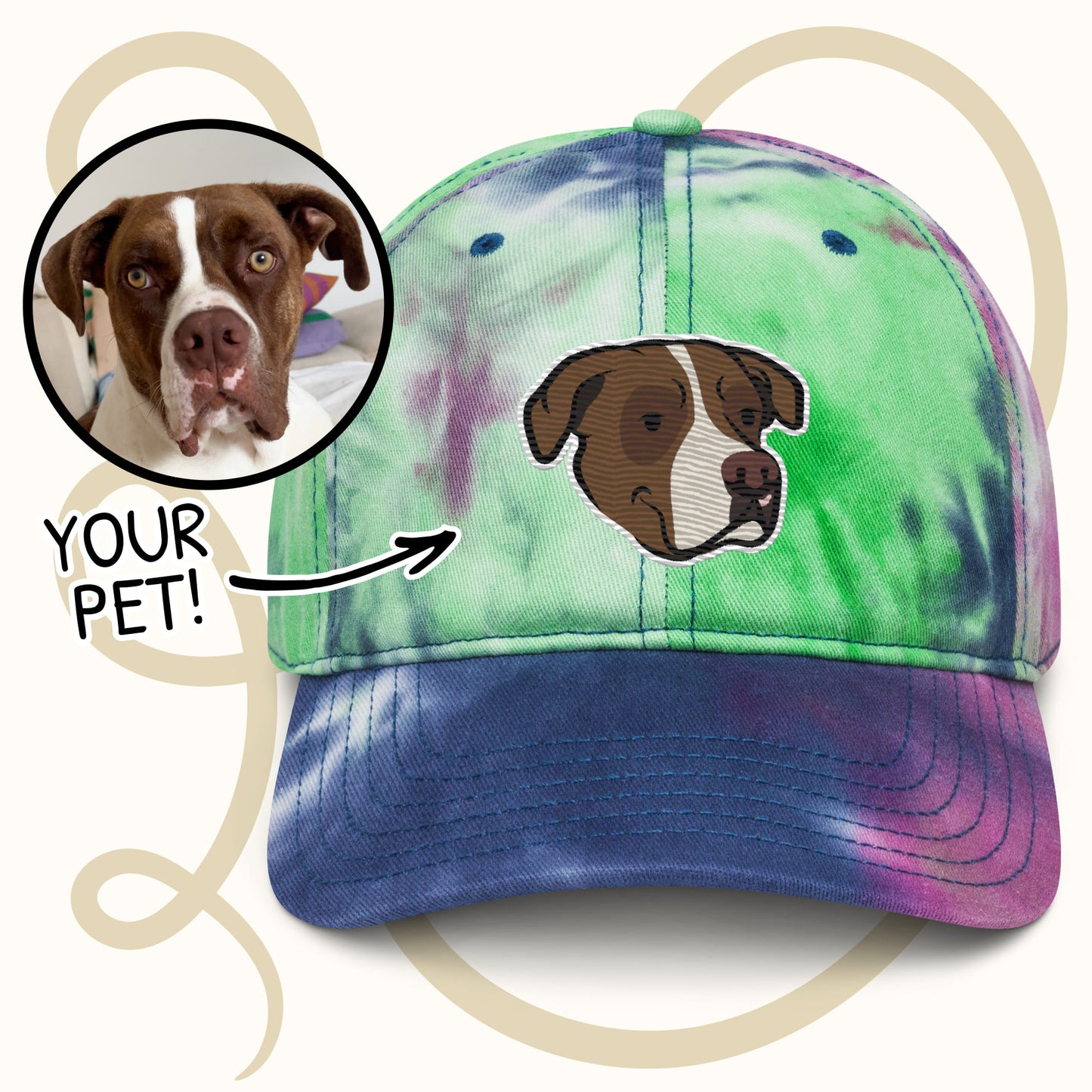 Custom Embroidered "Tie Dye" Baseball Hat