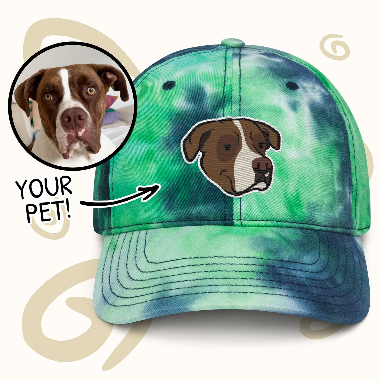 Custom Embroidered "Tie Dye" Baseball Hat