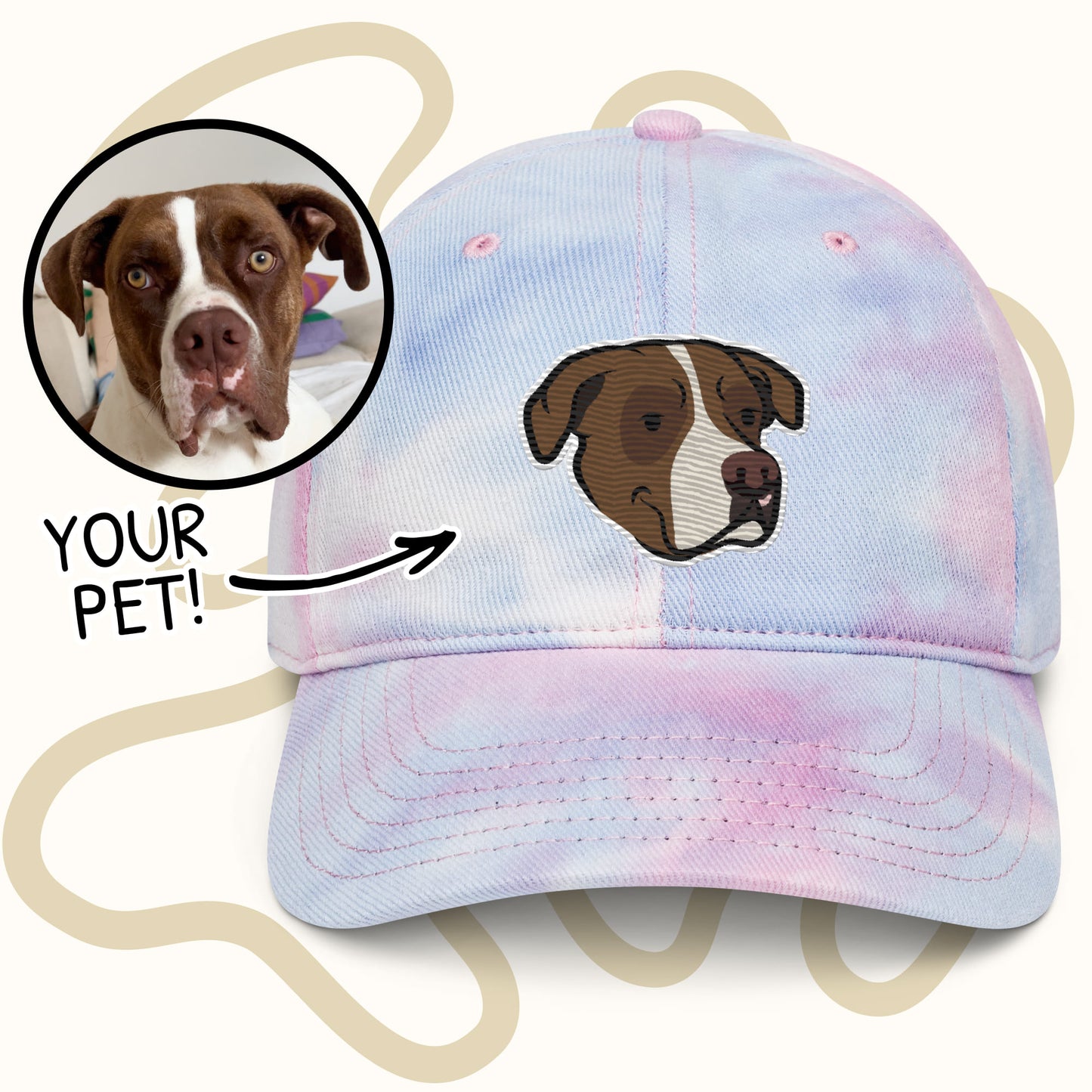 Custom Embroidered "Tie Dye" Baseball Hat