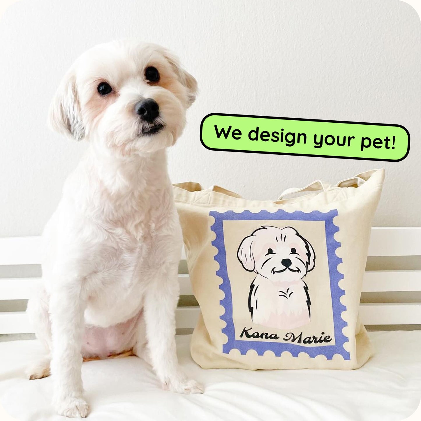 Custom "Stamp" Tote Bag