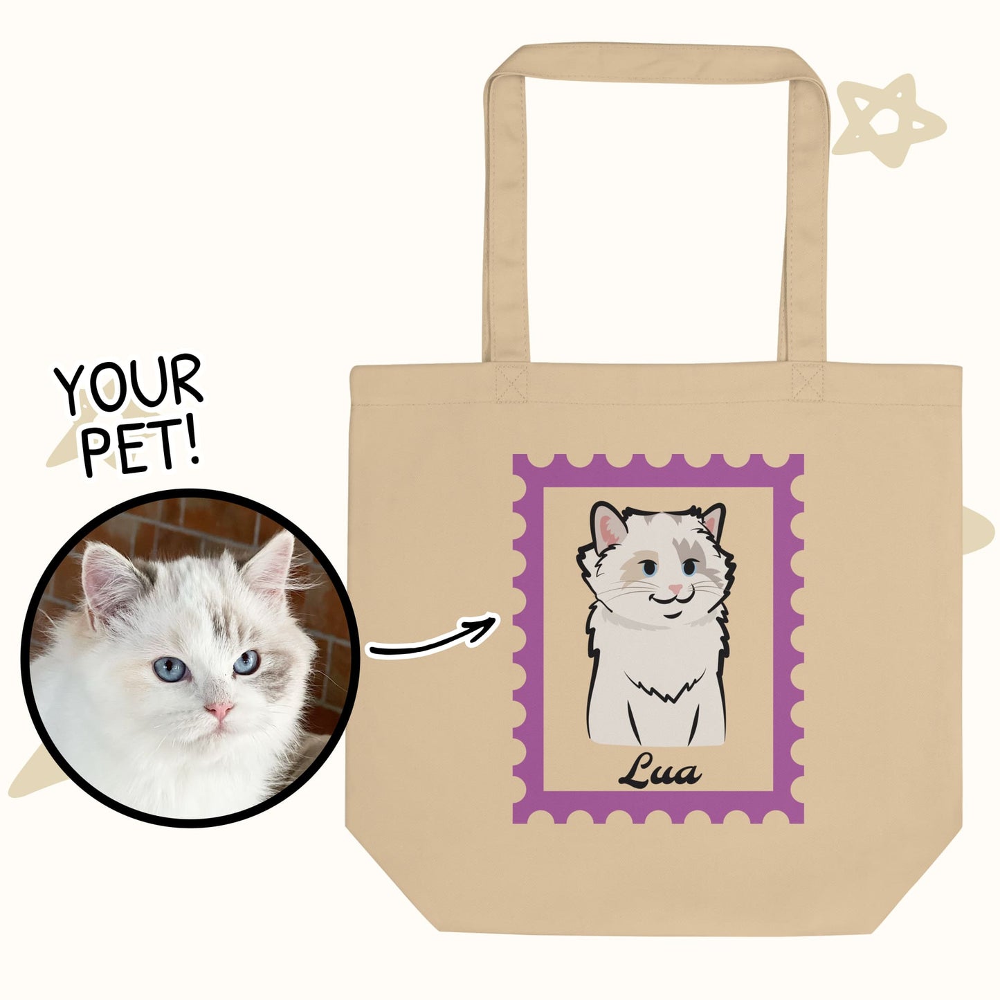 Custom "Stamp" Tote Bag