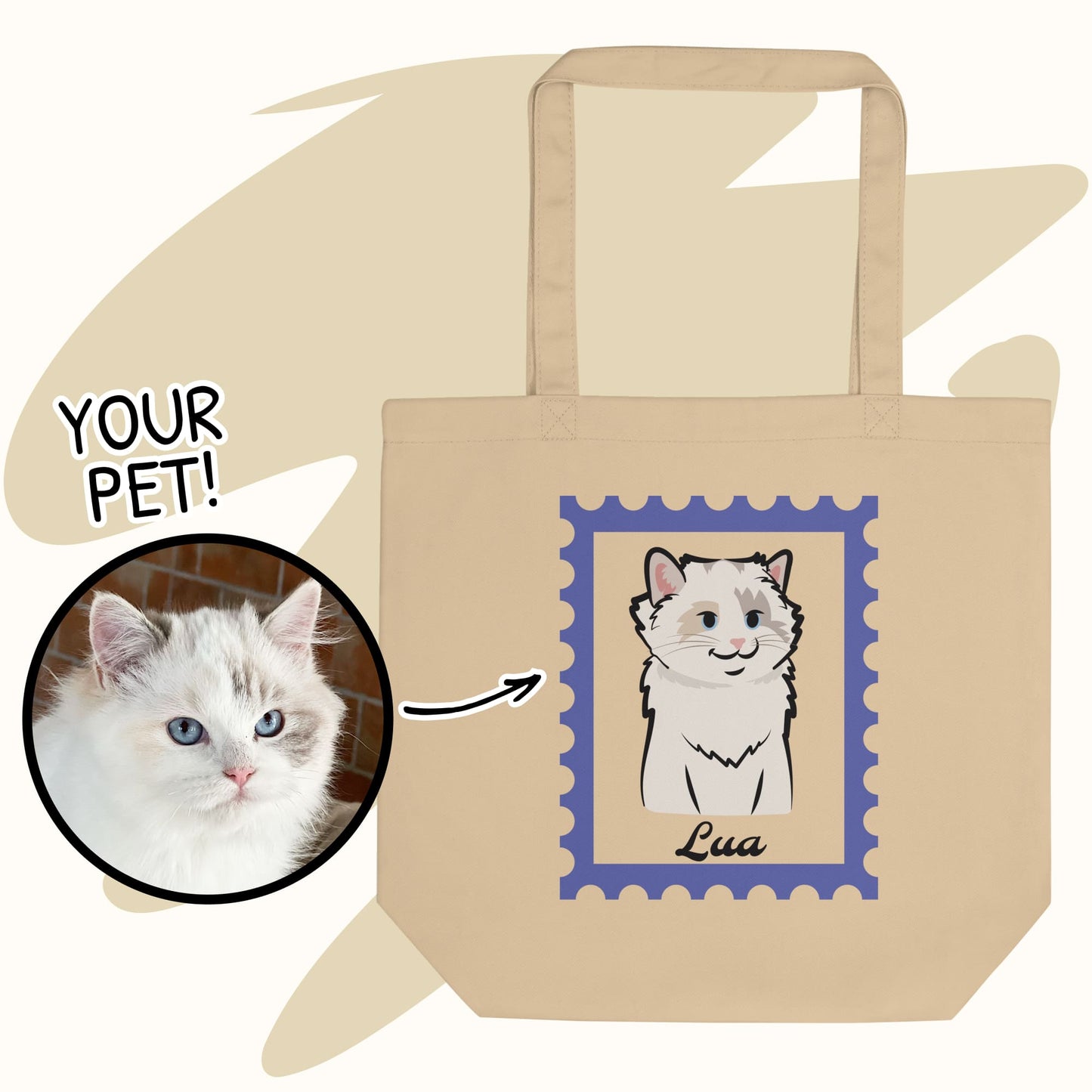 Custom "Stamp" Tote Bag